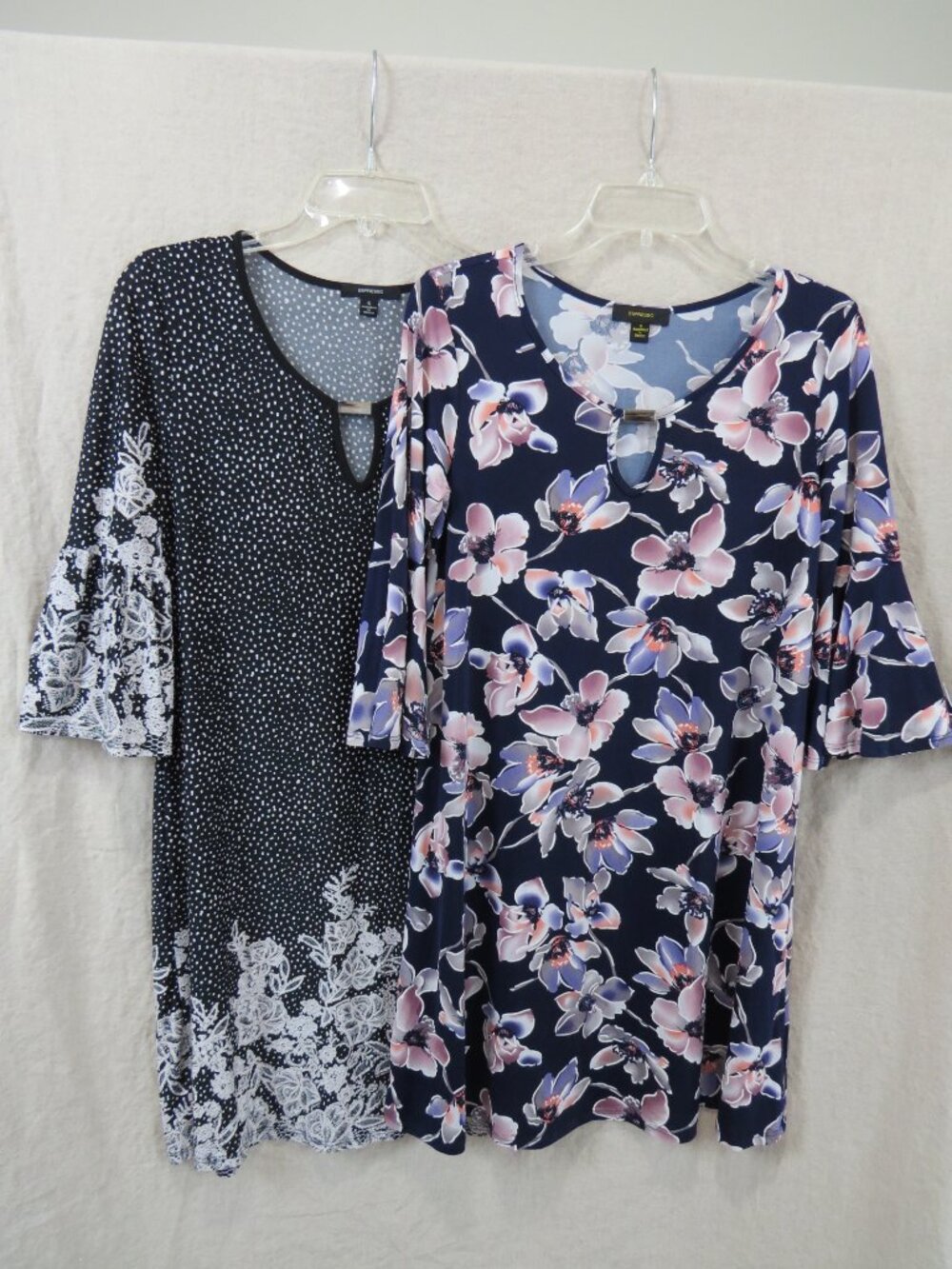 Espresso Stretch Dresses - Lot of 2 - SIZE Small Floral Office Church